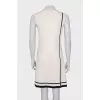 Fitted dress with contrast trim