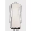 Fitted dress with contrast trim