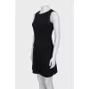 Wool dress with relief flower