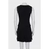 Wool dress with relief flower