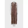 Animal print dress with tag