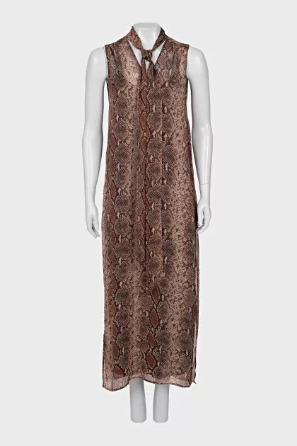 Animal print dress with tag