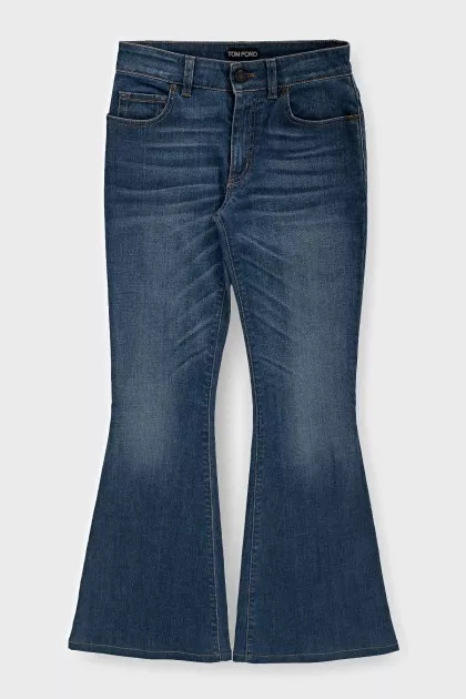 Blue flared jeans