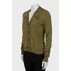 Wool cardigan with shaped buttons