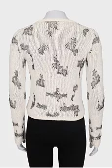 Cropped jumper with long sleeves