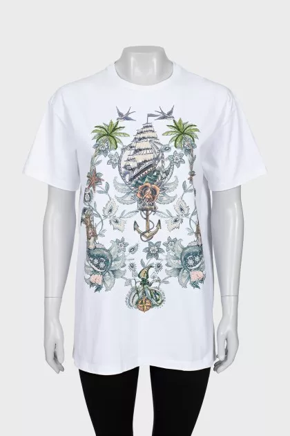White T-shirt with print