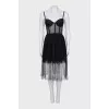 Mesh dress with corset top