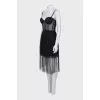 Mesh dress with corset top