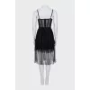 Mesh dress with corset top