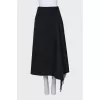 Wool skirt with fringe