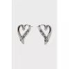 Silver Heart Shaped Earrings