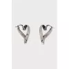 Silver Heart Shaped Earrings