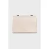 White leather bag with gold chain