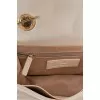 White leather bag with gold chain