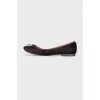 Pony skin ballet flats with bow