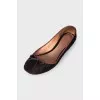 Pony skin ballet flats with bow