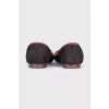 Pony skin ballet flats with bow