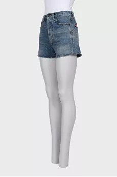 Blue button down shorts