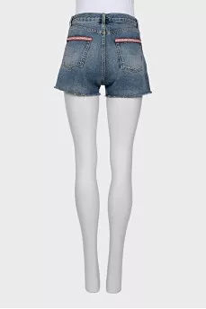 Blue button down shorts