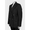 Double-breasted black jacket
