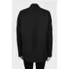 Double-breasted black jacket