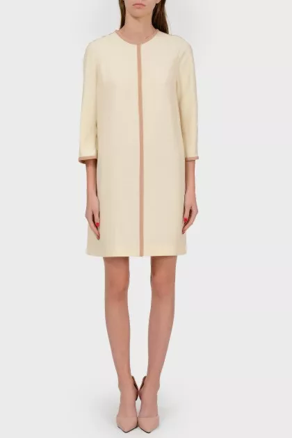 Cream dress in business style