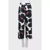 Cropped trousers with print
