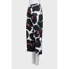 Cropped trousers with print