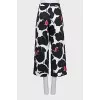 Cropped trousers with print