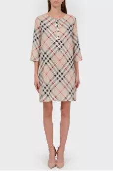 Cotton dress in a cage