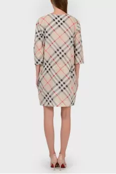 Cotton dress in a cage