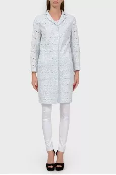 Lace coat with pockets