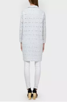 Lace coat with pockets