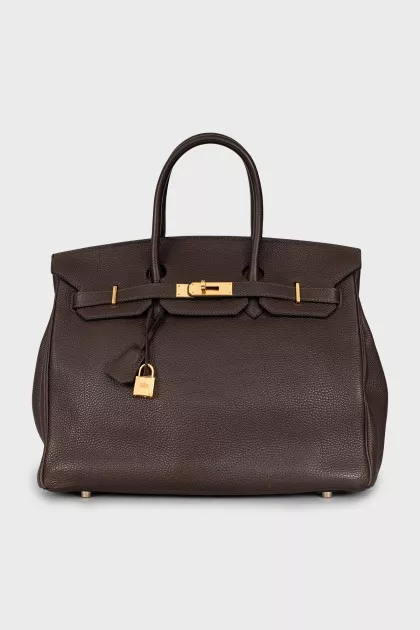Коричневая сумка Birkin 35