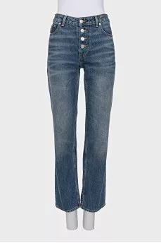 Джинси straight fit на гудзиках
