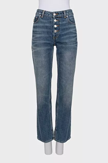 Джинси straight fit на гудзиках