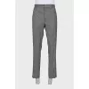 Men's wool trousers with houndstooth print