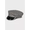 Black and white printed cap