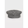 Black and white printed cap