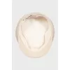 Beige cap with rhinestones