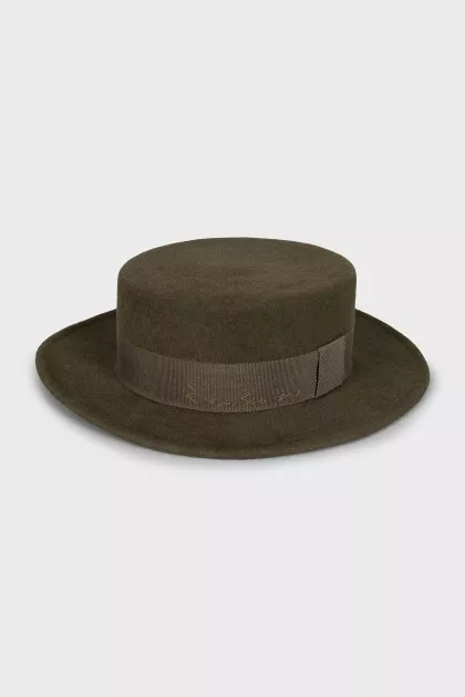 Green felt hat