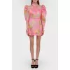 Ruffled silk mini dress