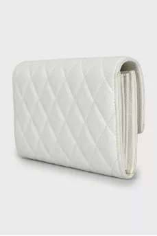 Quilted leather wallet