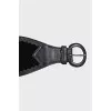 Belt made of suede and leather with shaped edges