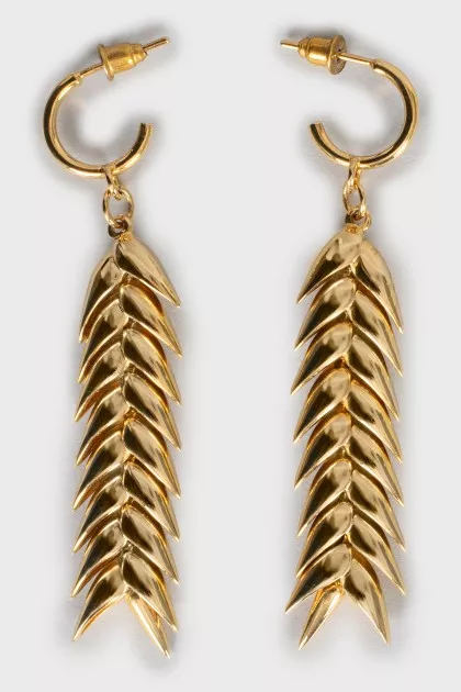 Gold plated earrings Spikelets