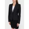 A single -breasted black jacket on a button