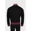 Men's wool bomber jacket with embroidery