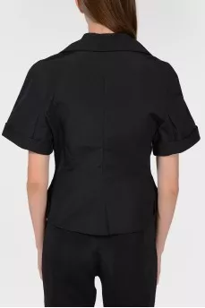 Short sleeve silk jacket