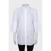 Straight cut shirt with 3/4 sleeves