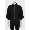 Silk shirt with ties at the back
